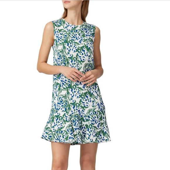 Victoria Victoria Beckham Floral Flounce Hem Mini Dress - Picture 1 of 4